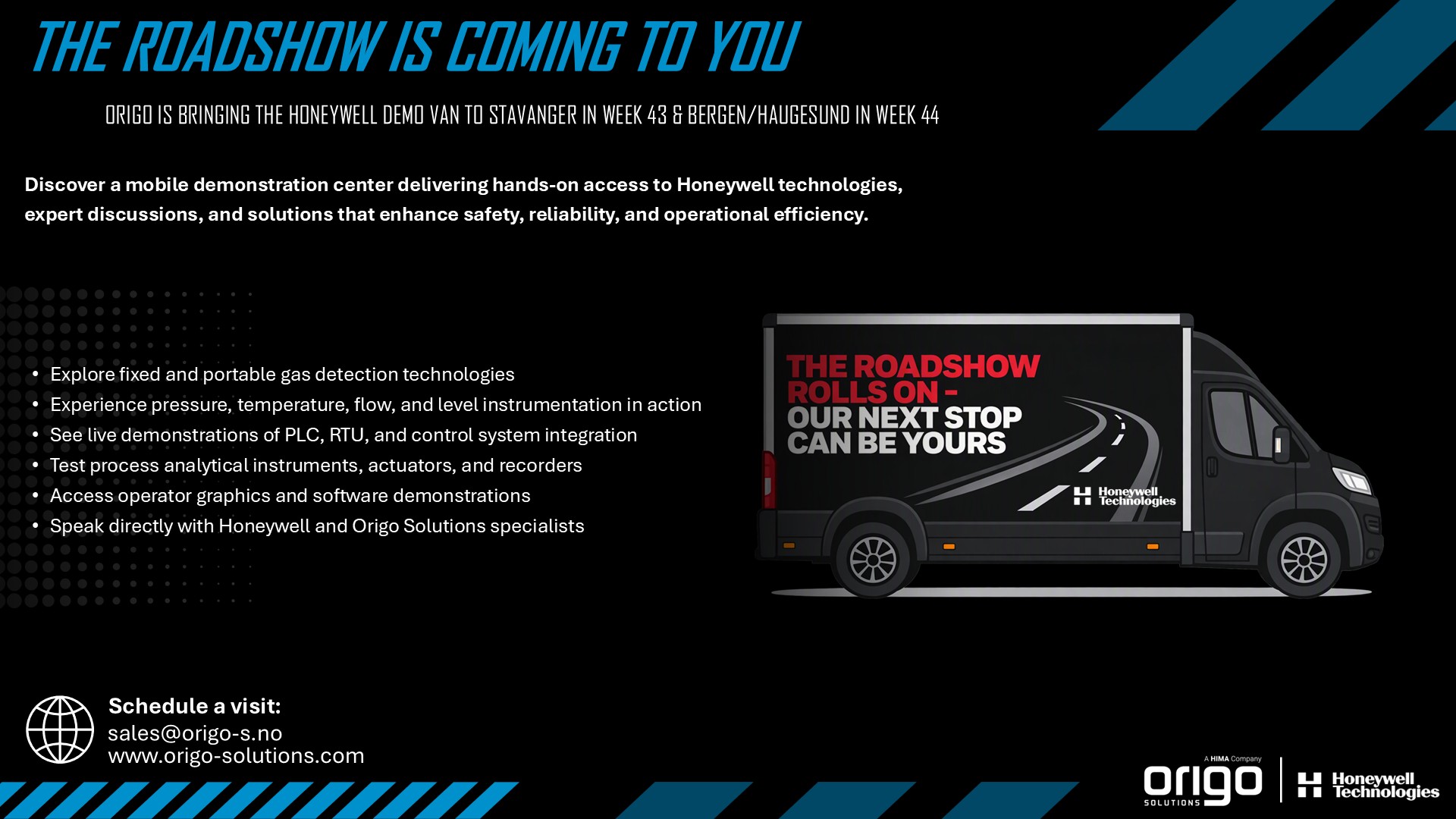 Honeywell DemoVan roadshow comes to Stavanger, Haugesund and Bergen